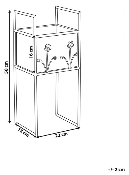 Virágállvány LUPINE 22 cm Bézs Fém