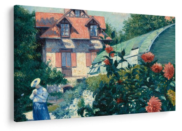Kép - Gustave Caillebotte, Dahlias, Garden at Petit Gennevilliers, reprodukciók (90x60 cm)