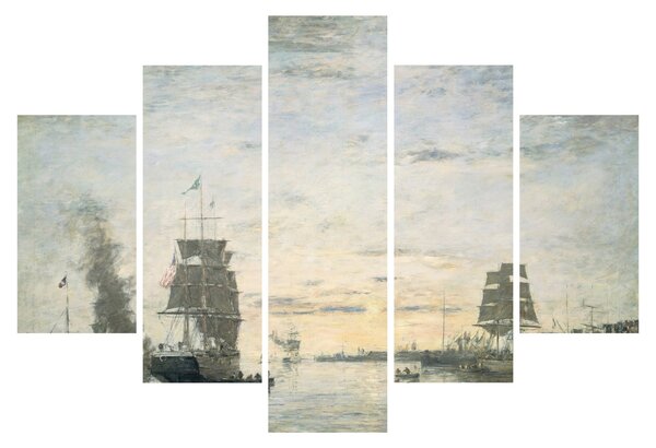Kép - Eugène Boudin, Entrance to the Harbor, Le Havre, reprodukciók (150x105 cm)