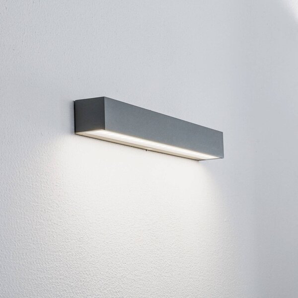 Arcchio LED kültéri fali lámpa Lengo, 50 cm, 1 izzó, szürke, CCT, Alu / szürke / cink, Alumínium, Modern