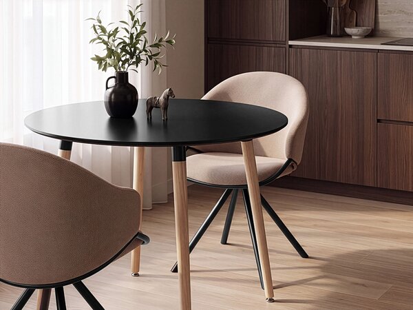 Étkezőasztal BOVIO Fekete 120 cm 120 cm