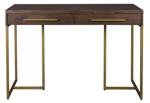 Sötét natúr színű konzolasztal akácfa dekorral 45x120 cm Class – Dutchbone