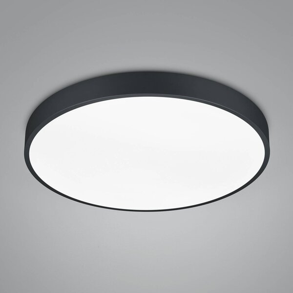 Trio Lighting LED mennyezeti lámpa Waco, CCT, Ø 49,5 cm, fekete matt, dimmelhető, Fekete, Nappali / Étkező, fém