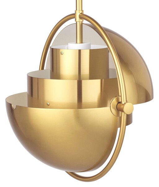 GUBI Gubi Multi-Lite lógó világítás, Ø 27 cm, sárgaréz/sárgaréz, dimmelhető, Sárgaréz / arany, Nappali / Étkező, fém, Dizájn