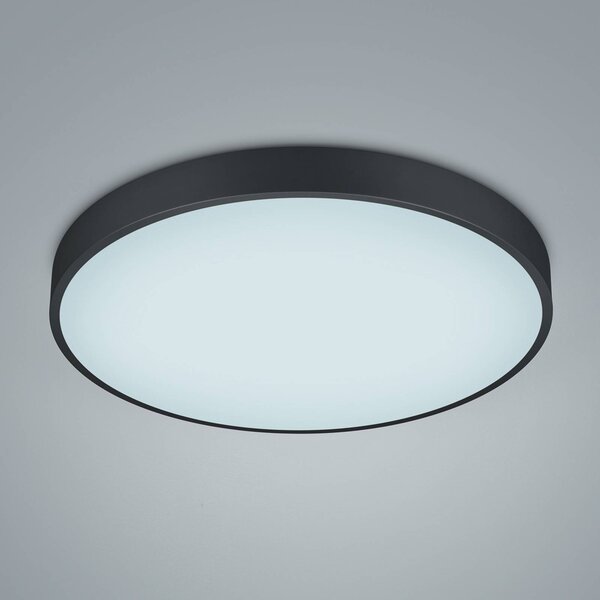 Trio Lighting LED mennyezeti lámpa Waco, CCT, Ø 49,5 cm, fekete matt, dimmelhető, Fekete, Nappali / Étkező, fém