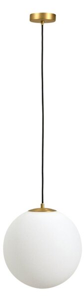 Fehér-aranyszínű fém függőlámpa üveg búrával ø 30 cm Brisia – Kave Home