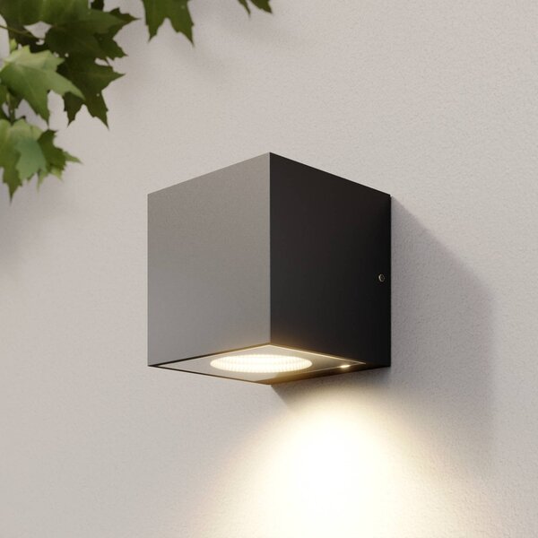 Arcchio LED kültéri falilámpa Tassnim, 1 izzó, antracit, IP65, dimmelhető, Fekete, Alumínium, Modern