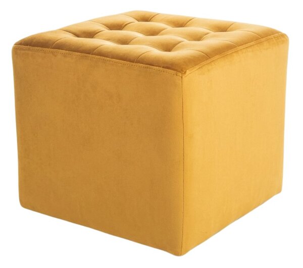 Mustárszínű LORI VELVET puff