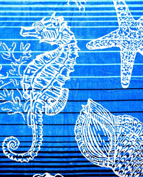 ISCHIA Strandtörölköző kék 165x90cm