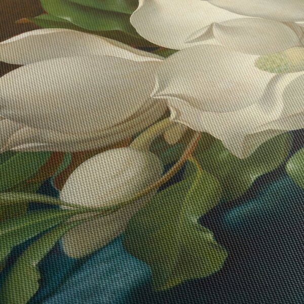 Kép - Martin Johnson Heade, Giant Magnolias on a Blue Velvet Cloth, reprodukciók (órával) (90x30 cm)