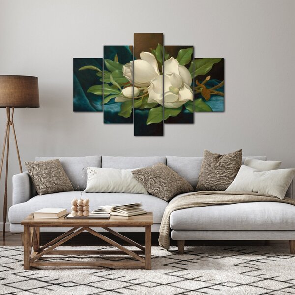 Kép - Martin Johnson Heade, Giant Magnolias on a Blue Velvet Cloth, reprodukciók (150x105 cm)
