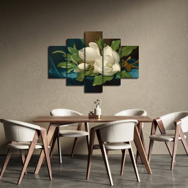 Kép - Martin Johnson Heade, Giant Magnolias on a Blue Velvet Cloth, reprodukciók (150x105 cm)