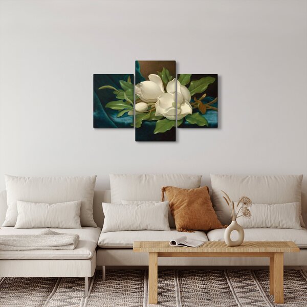 Kép - Martin Johnson Heade, Giant Magnolias on a Blue Velvet Cloth, reprodukciók (90x60 cm)