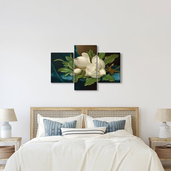 Kép - Martin Johnson Heade, Giant Magnolias on a Blue Velvet Cloth, reprodukciók (90x60 cm)
