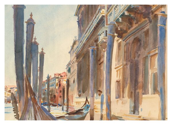 Kép - John Singer Sargent, Gondola Moorings on the Grand Canal, reprodukciók (70x50 cm)