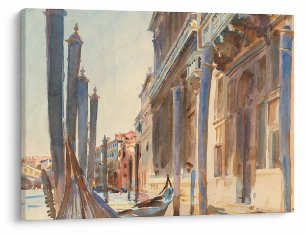 Kép - John Singer Sargent, Gondola Moorings on the Grand Canal, reprodukciók (70x50 cm)