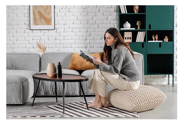 Piros kötött puff Knit – Bonami Essentials
