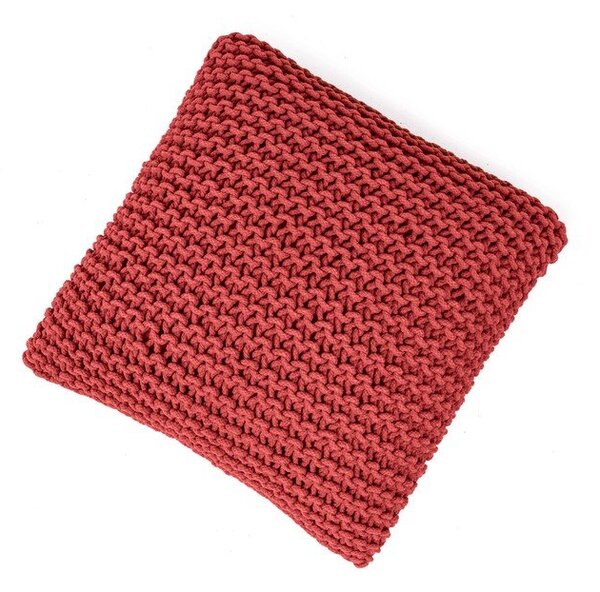 Piros kötött puff Knit – Bonami Essentials