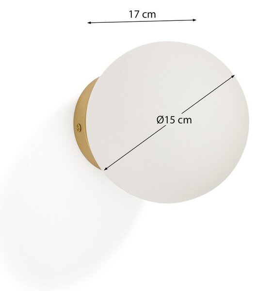 Fehér-aranyszínű fali lámpa ø 15 cm Brisia – Kave Home