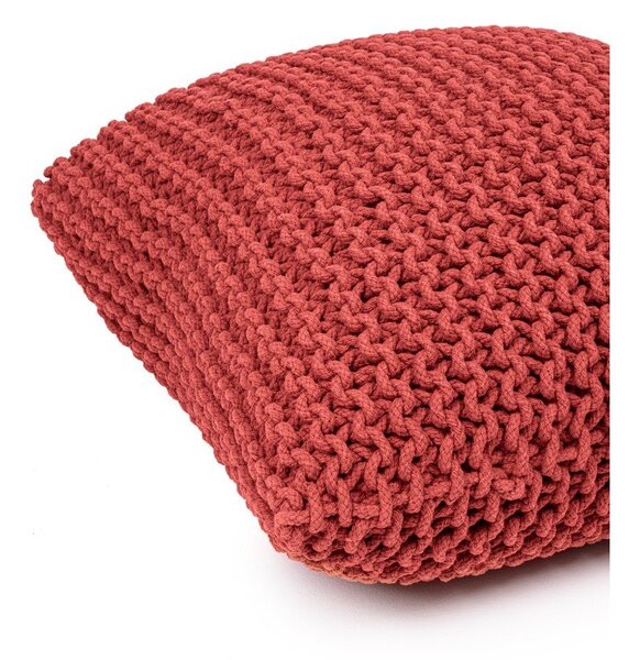 Piros kötött puff Knit – Bonami Essentials