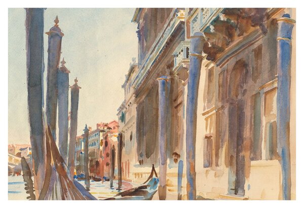 Kép - John Singer Sargent, Gondola Moorings on the Grand Canal, reprodukciók (90x60 cm)