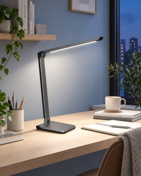LED asztali lámpa PICTOR Dimmer funkcióval Sötétszürke