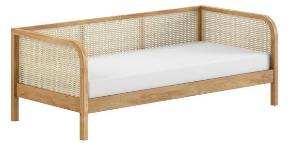 Natúr színű tölgyfa egyszemélyes ágy ágyráccsal 90x200 cm Olive Captain Rotan – Vipack