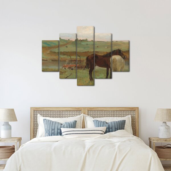 Kép - Edgar Degas, Horses in a Meadow, reprodukciók (150x105 cm)