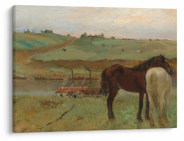 Kép - Edgar Degas, Horses in a Meadow, reprodukciók (70x50 cm)