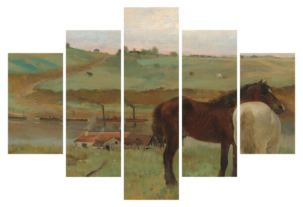 Kép - Edgar Degas, Horses in a Meadow, reprodukciók (150x105 cm)