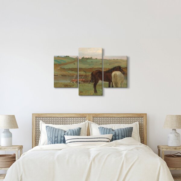 Kép - Edgar Degas, Horses in a Meadow, reprodukciók (90x60 cm)