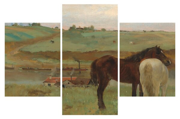 Kép - Edgar Degas, Horses in a Meadow, reprodukciók (90x60 cm)