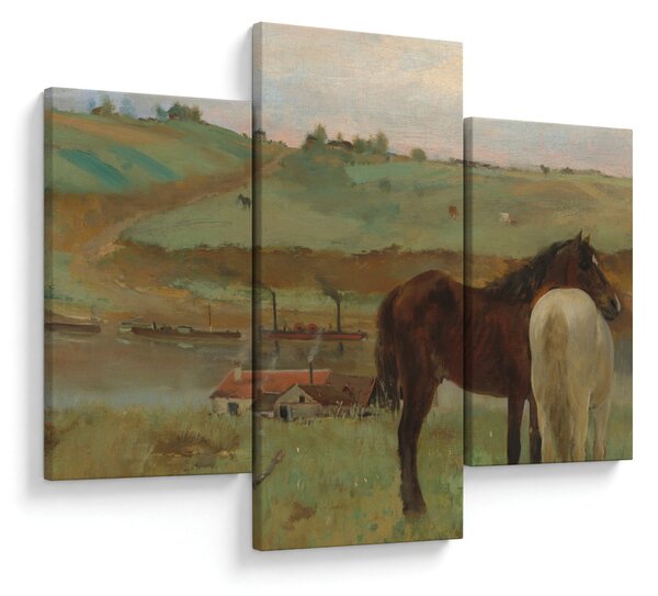 Kép - Edgar Degas, Horses in a Meadow, reprodukciók (90x60 cm)