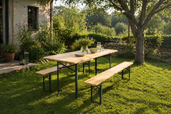 BAVORD Sörpad garnitúra PREMIUM 220x70cm - tömör fenyő - asztal + pad