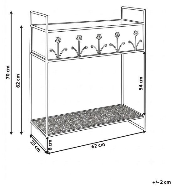 Virágállvány LUPINE 62 cm Bézs Fém