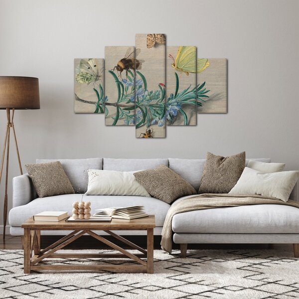 Kép - Jan van Kessel the Elder, Insects and a Sprig of Rosemary, reprodukciók (150x105 cm)