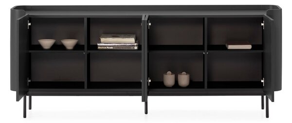 Fekete komód 200x80x40 cm Willa – MOME