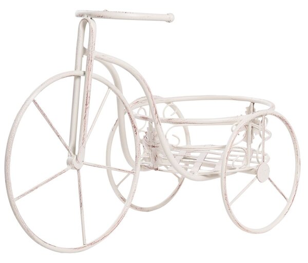 Virágállvány HAREBELL 52 cm Törtfehér Fém