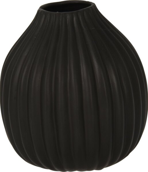 Maeve bordázott váza fekete, 12 x 14 cm, dolomit