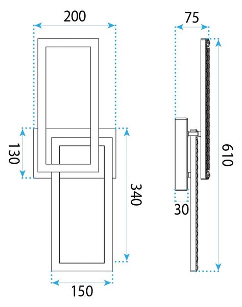 Mennyezeti lámpa LED G155-C Black