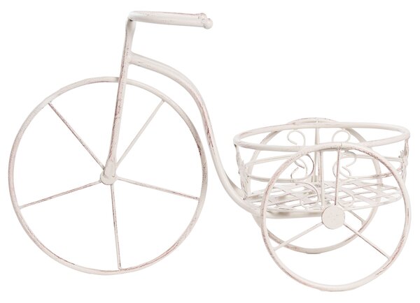 Virágállvány HAREBELL 52 cm Törtfehér Fém