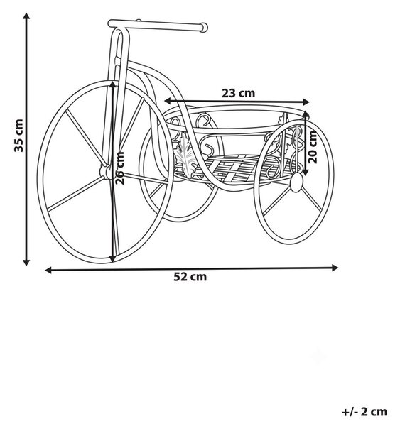 Virágállvány HAREBELL 52 cm Törtfehér Fém