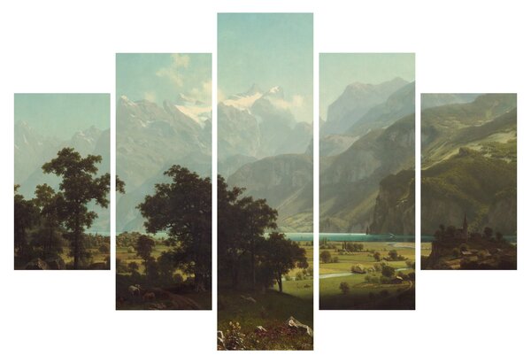 Kép - Albert Bierstadt, Lake Lucerne, reprodukciók (150x105 cm)