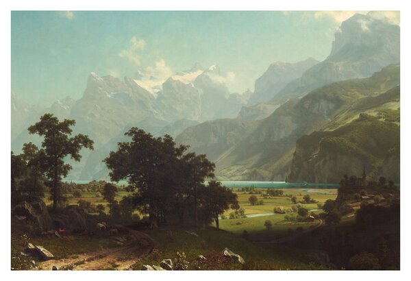 Kép - Albert Bierstadt, Lake Lucerne, reprodukciók (90x60 cm)