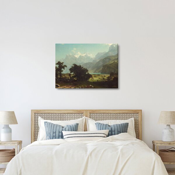 Kép - Albert Bierstadt, Lake Lucerne, reprodukciók (70x50 cm)