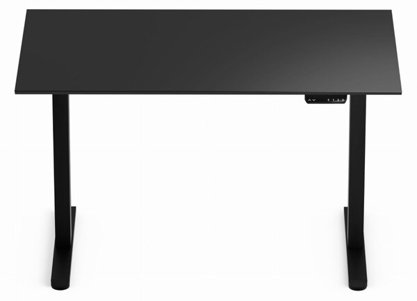 LVN System Flex+ 120x67cm fekete elektromosan állítható magasságú íróasztal | Memória funkció +USB
