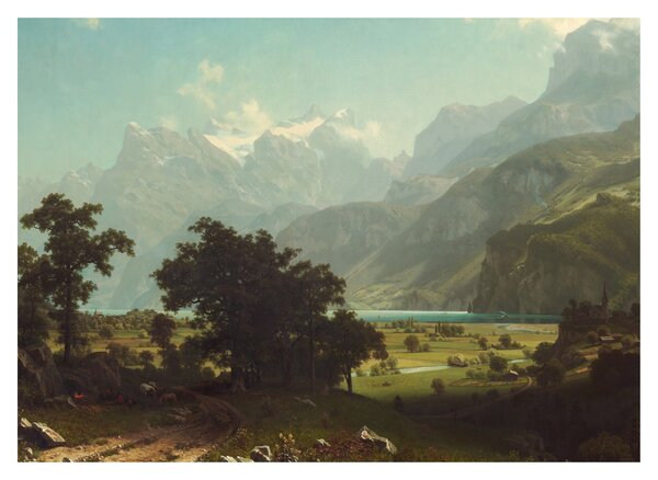 Kép - Albert Bierstadt, Lake Lucerne, reprodukciók (70x50 cm)
