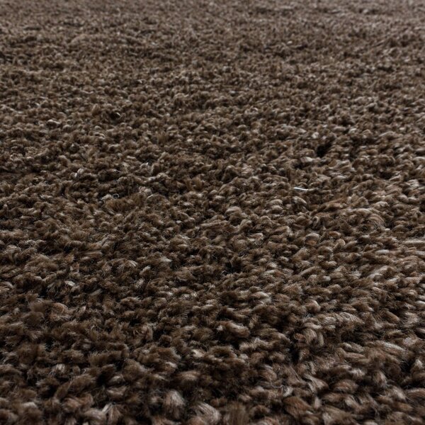 Sötétbarna kerek szőnyeg ø 80 cm Fluffy – Ayyildiz Carpets