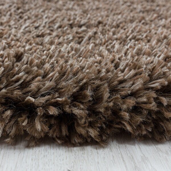 Sötétbarna kerek szőnyeg ø 80 cm Fluffy – Ayyildiz Carpets