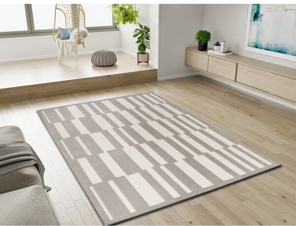Krémszínű-szürkésbarna szőnyeg 80x150 cm Baresa – Universal